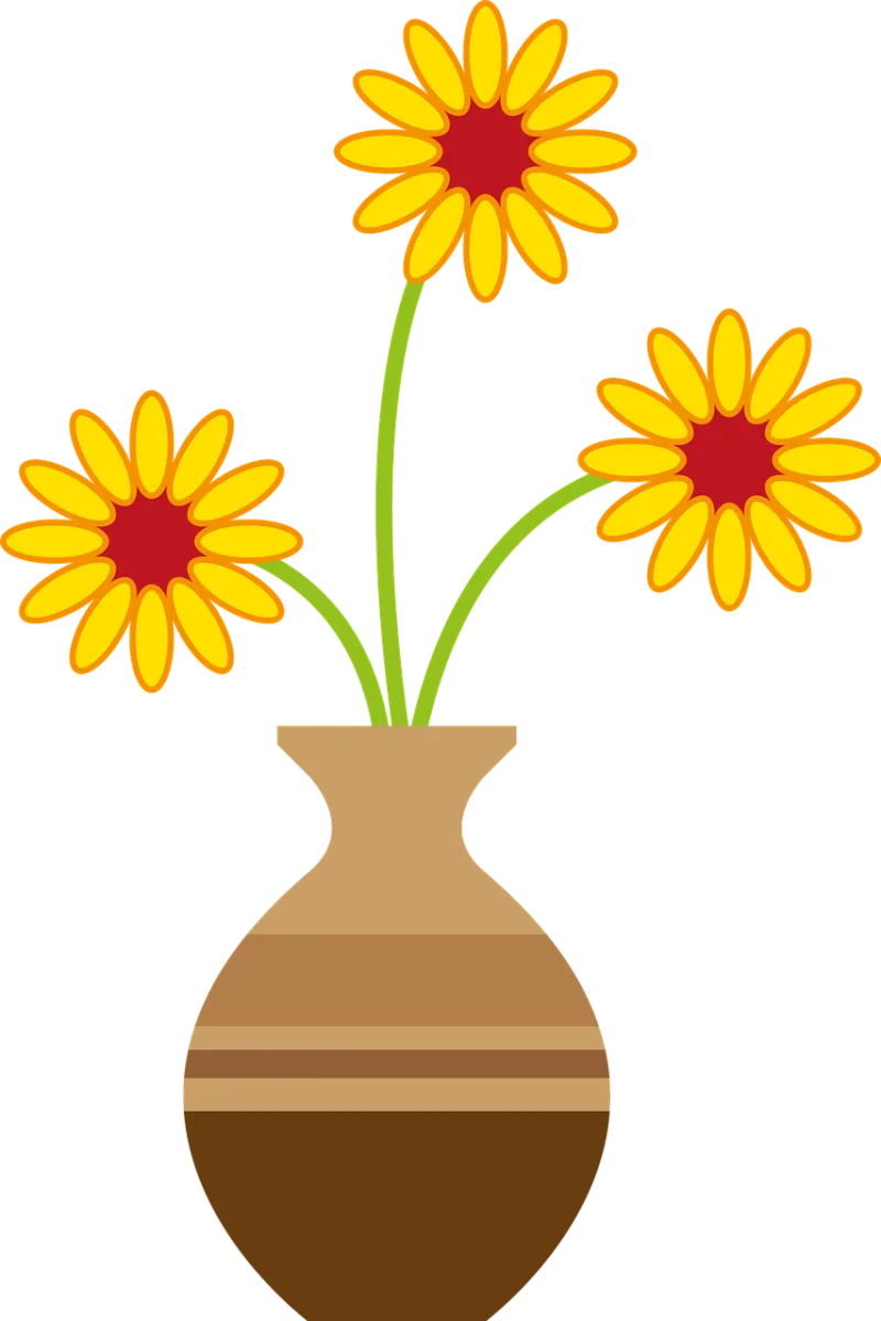 Daisies Flowers Vase Stickdatei – Blumen