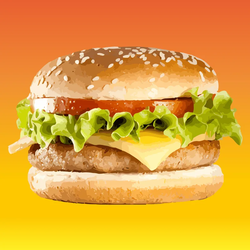 Burger Hamburger Food Stickdatei – Essen & Trinken