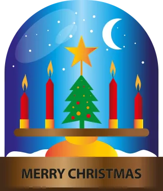 Christmas Winter Moon Stickdatei