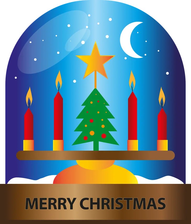 Christmas Winter Moon Stickdatei – Weihnachten