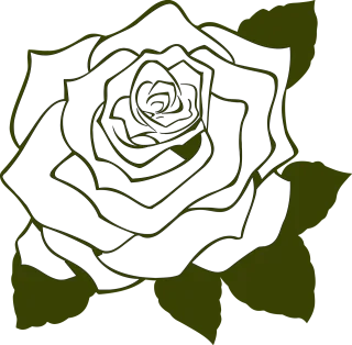 Rose Flower Drawing Stickdatei
