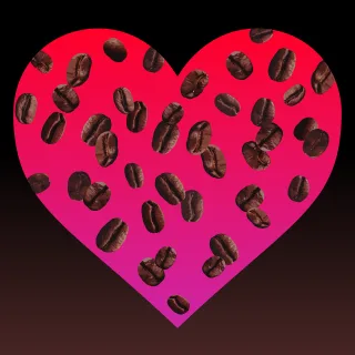Beans Heart Love Stickdatei