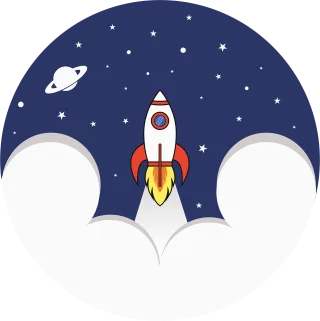 Rocket Space Universe Stickdatei