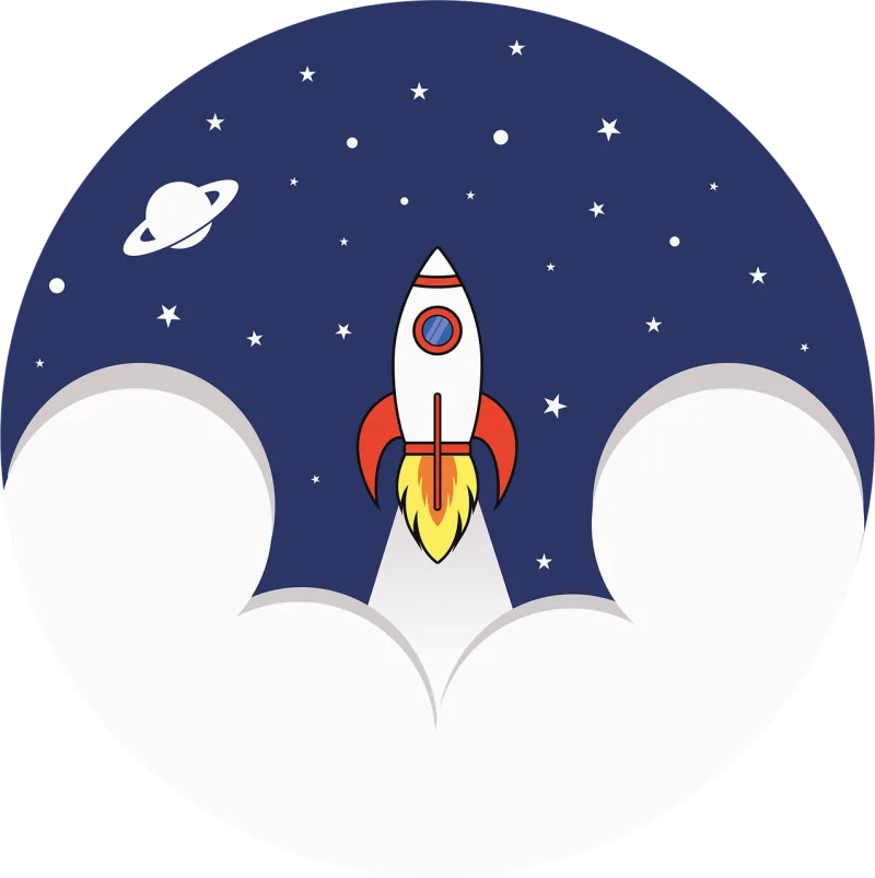 Rocket Space Universe Stickdatei – Kinder