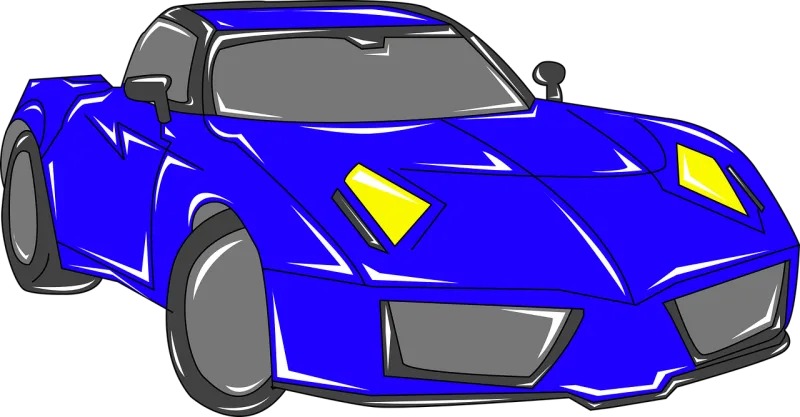 Blue car Vehicle Automobile Stickdatei – Fahrzeuge