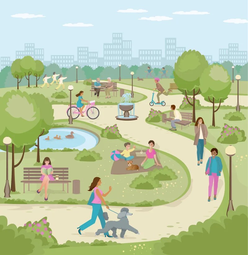 Park City park People Stickdatei – Sport