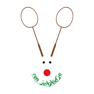 Badminton Merry Christmas Stickdatei