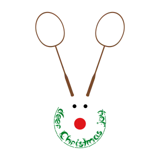 Badminton Merry christmas Reindeer Stickdatei