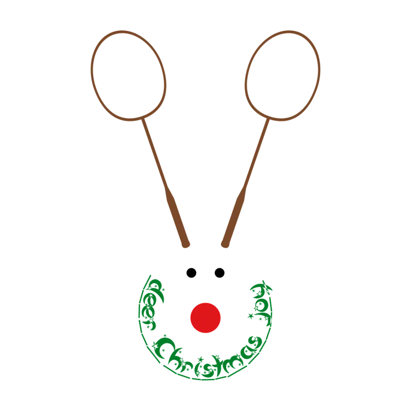 Badminton Merry christmas Reindeer Stickdatei – Weihnachten