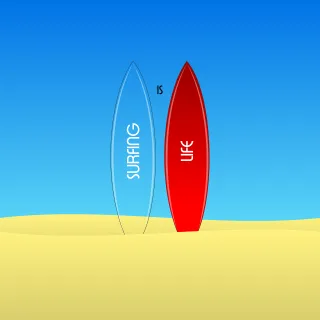 Surfboard Surfing Surf Stickdatei