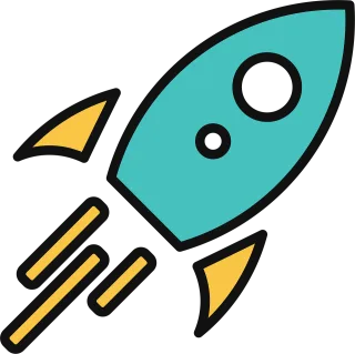 Rocket Spaceship Fly Stickdatei