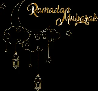 Ramadan mubarak Calligraphy Typography Stickdatei