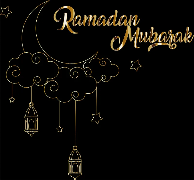 Ramadan mubarak Calligraphy Typography Stickdatei – Natur