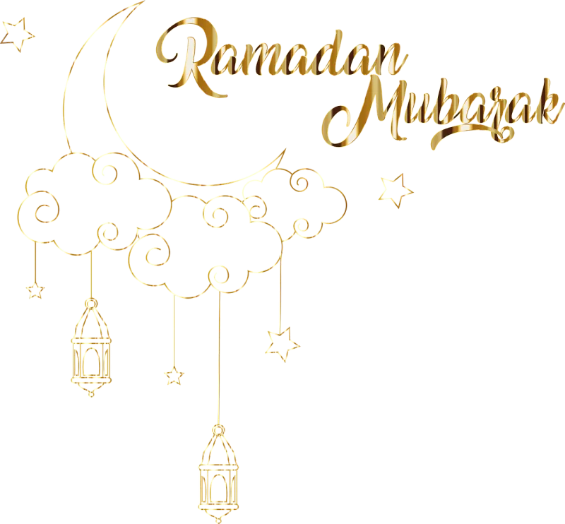 Ramadan mubarak Calligraphy Typography Stickdatei – Natur