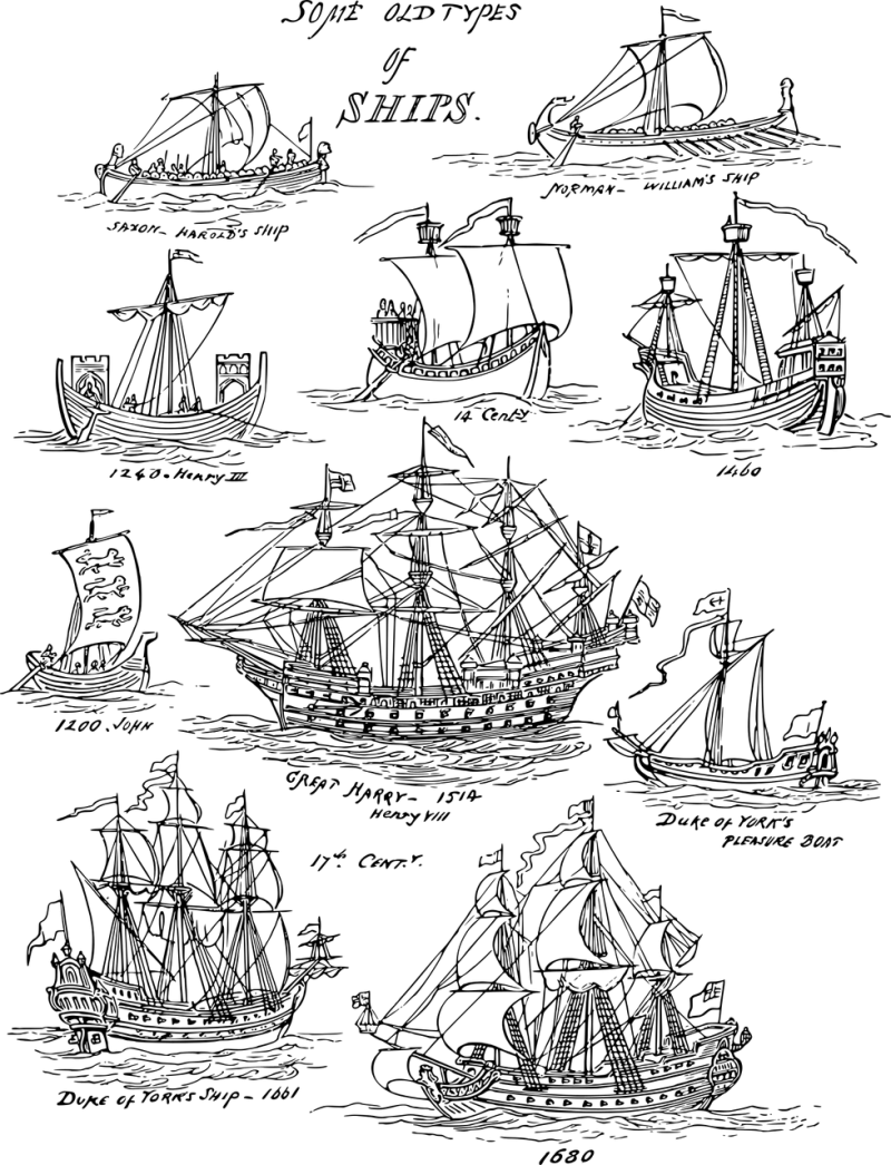 Ship Boat Line art Stickdatei – Fahrzeuge