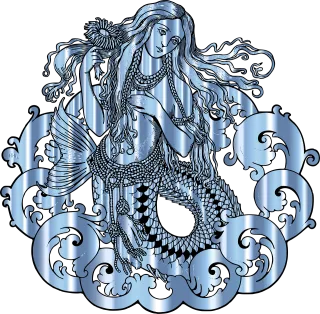 Mermaid Creature Fantasy Stickdatei