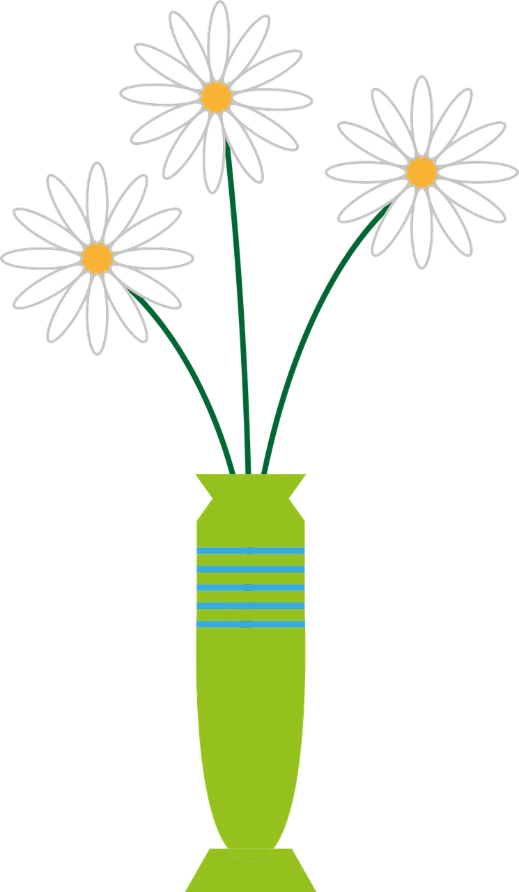 Daisy Flower Vase Stickdatei – Blumen