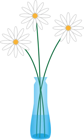 Daisy Flower Vase Stickdatei