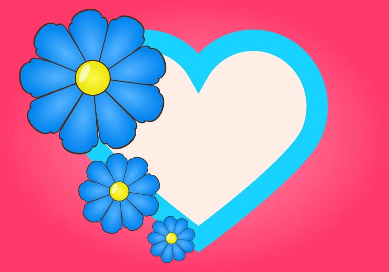 Romantic card Flower wallpaper Romantic Stickdatei – Herzen & Liebe