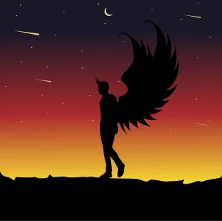 Angel Demon Beautiful wallpaper Stickdatei – Weihnachten