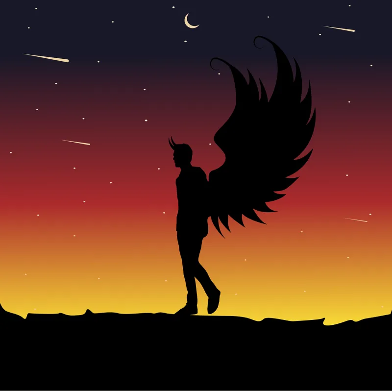 Angel Demon Beautiful wallpaper Stickdatei – Weihnachten