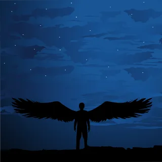Angel Divinity Silhouette Stickdatei