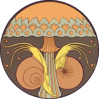 Snails Mushroom Animal Stickdatei
