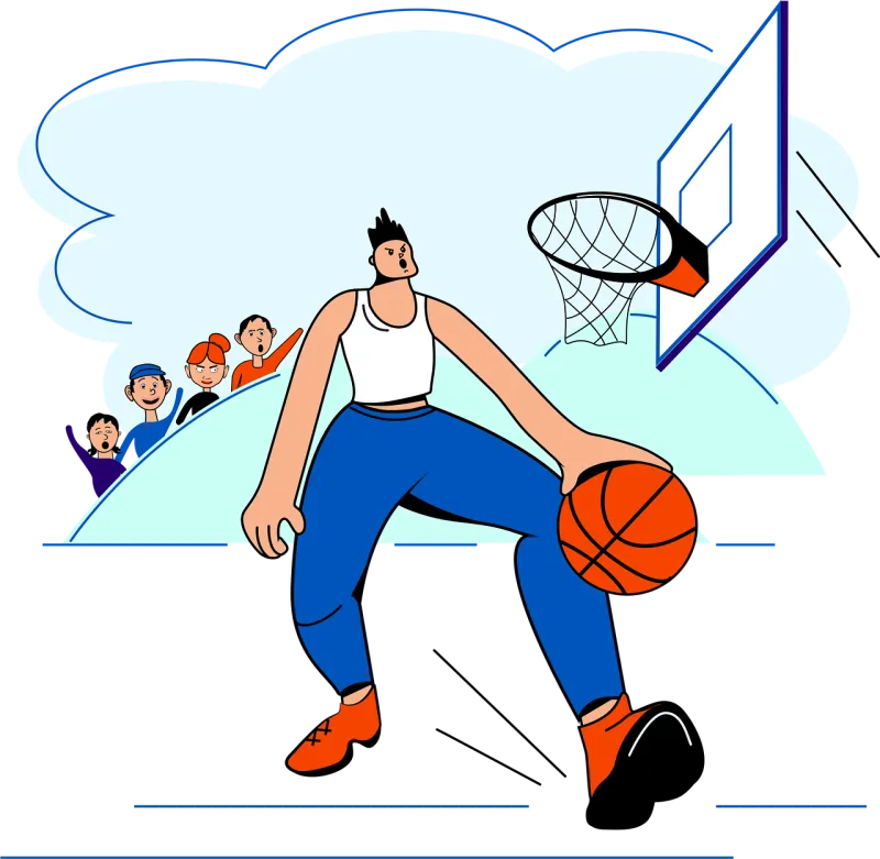 Sports Basketball Basketball player Stickdatei – Sport