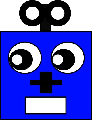 Robot Cartoon Face Stickdatei