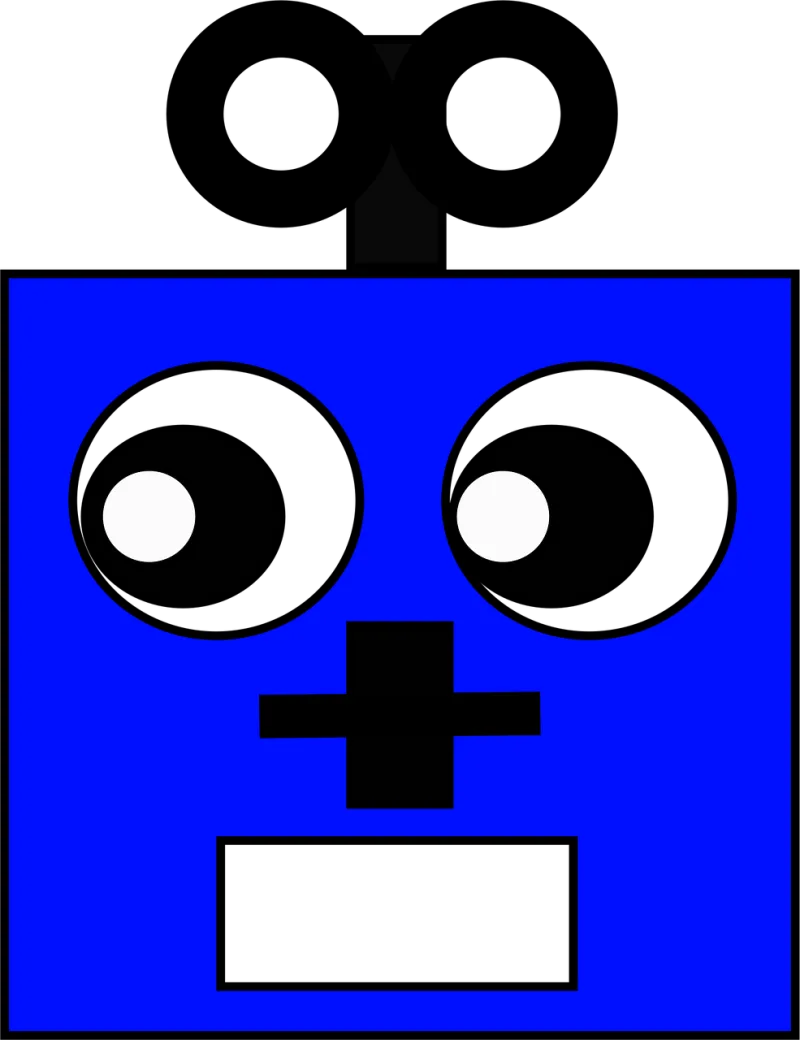 Robot Cartoon Face Stickdatei – Kinder