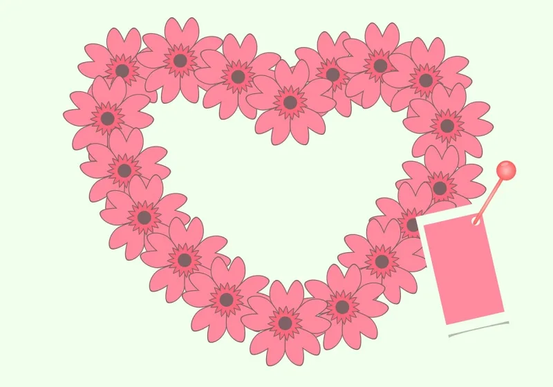 Floral card Heart of flowers Design Stickdatei – Blumen