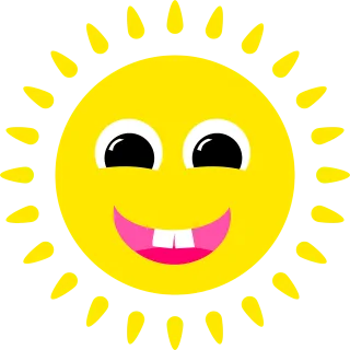 Sun Smile Expression Stickdatei
