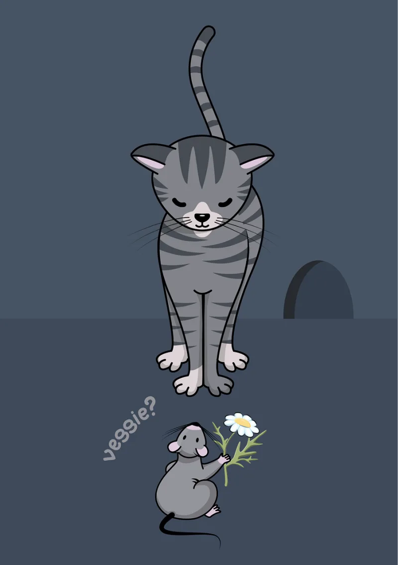 Cat Mouse Predator Stickdatei – Tiere