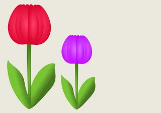 Flowers Tulips Design Stickdatei