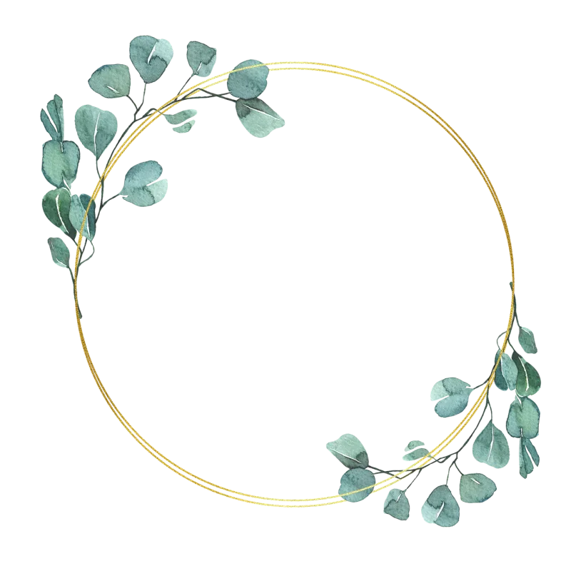 Floral frame Floral wreath Circular frame Stickdatei – Herzen & Liebe