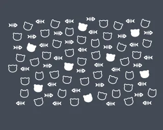 Cat Fish Pattern Stickdatei