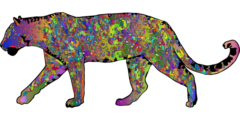 Leopard Animal Feline Stickdatei – Kinder