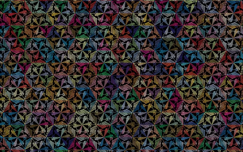 Birds Hexagon Line art Stickdatei – Kinder