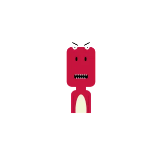 Dinosaur Red Cutout Stickdatei – Kinder
