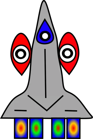 Spaceship Rocket Space Stickdatei