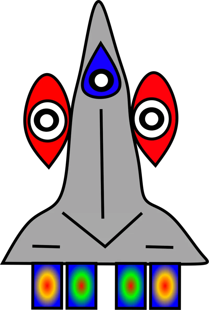 Spaceship Rocket Space Stickdatei – Kinder