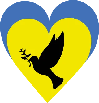 Ukraine Dove of peace Peace Stickdatei
