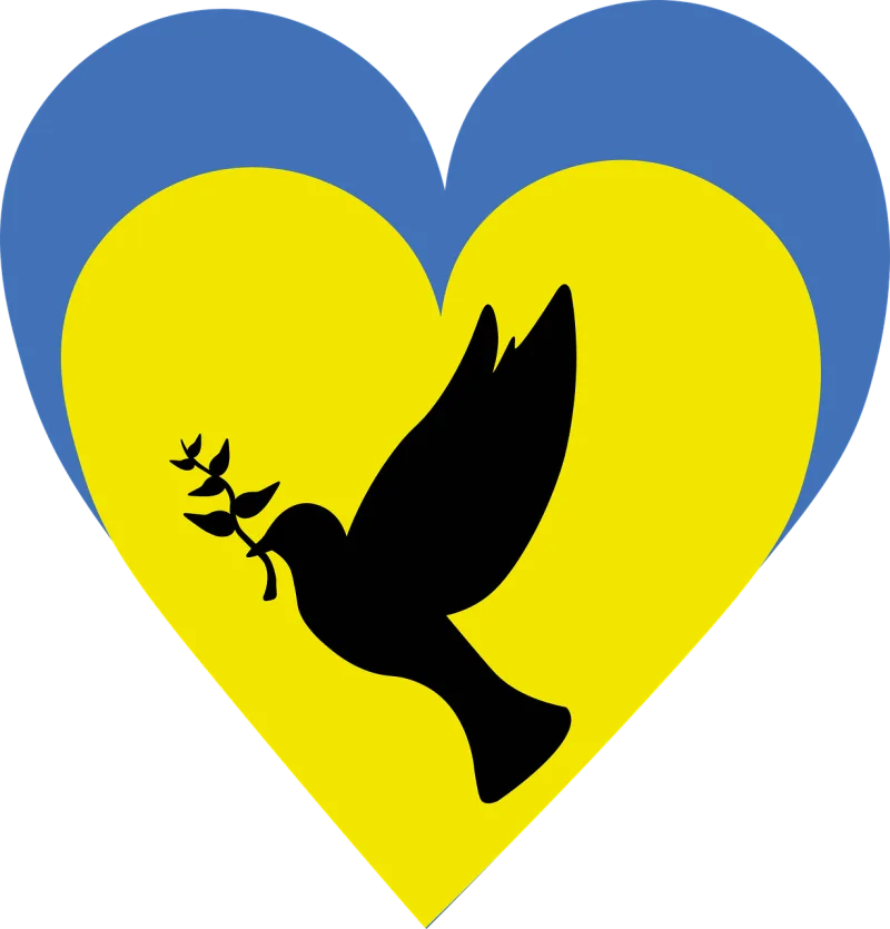 Ukraine Dove of peace Peace Stickdatei – Herzen & Liebe