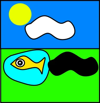 Fish Clouds Pond Stickdatei