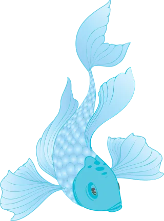 Fish Nature Blue Stickdatei