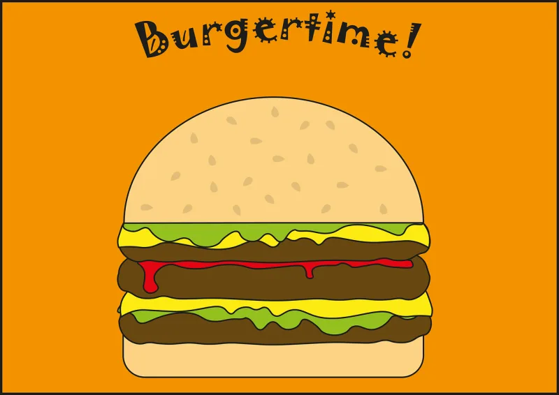 Burger Bun Patty Stickdatei – Essen & Trinken