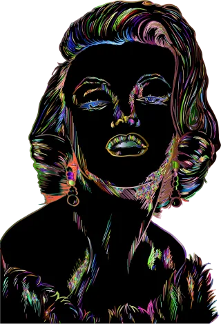 Marilyn monroe Portrait Psychedelic Stickdatei