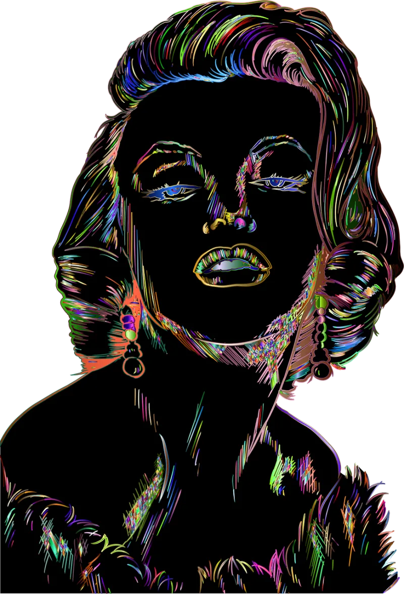 Marilyn monroe Portrait Psychedelic Stickdatei – Weihnachten