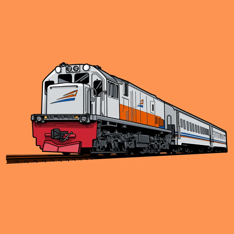 Locomotive Train Railroad Stickdatei – Kinder