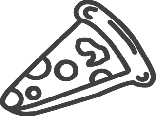 Pizza Food Icon Stickdatei